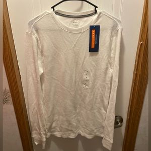 NWT Men’s White Soft Waffle Knit Tee